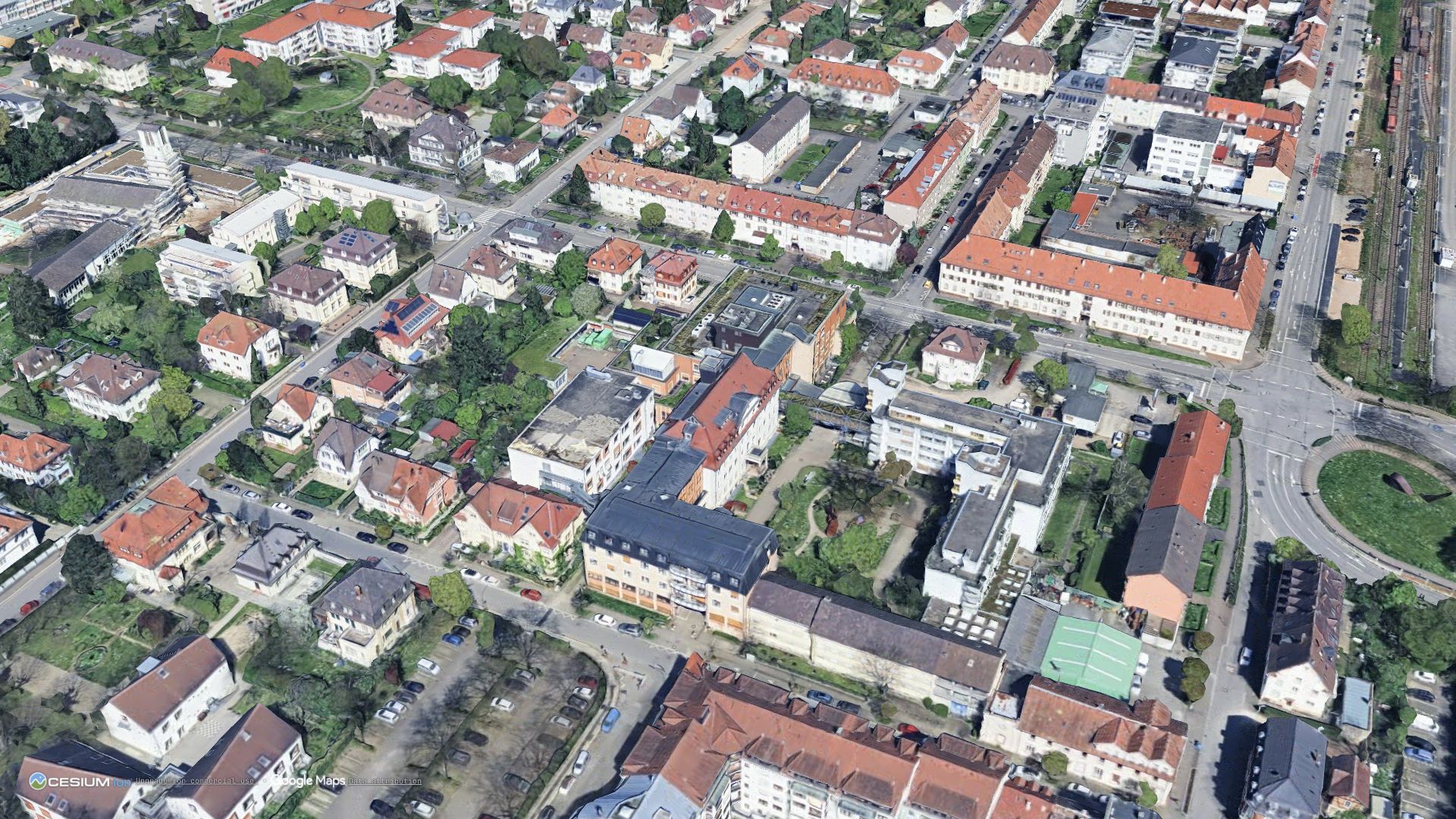 Interaktiver Rundumblick um das Elisabethen-Krankenhaus